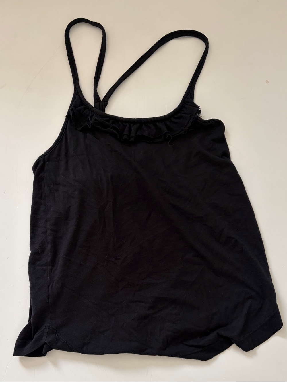 Splendid Black Ruffle Racerback Tank - Picture 4 of 5